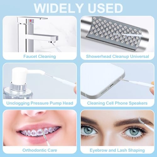 MAPVOLUT 70-Piece Heavy Duty Shower Head Cleaning Brush Set - Professional Grade Bristles for Deep Cleaning Small Holes, Gaps, and Clogs - Durable & Portable Cleaning Tool Kit Avelisse