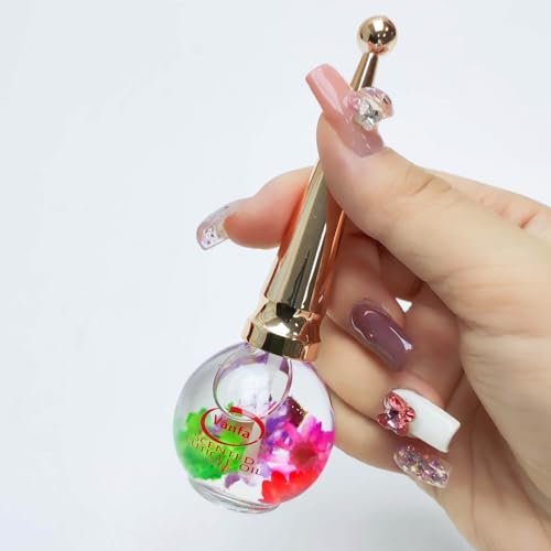 Vanfa Cuticle Oil Infused with Real Flower - Strawberry Scent, 0.42 Oz - Nourishing Cuticle Treatment for Healthy Nails - görsel 4