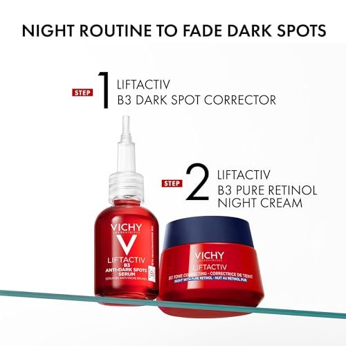 VICHY Liftactiv B3 Tone Correcting Night Cream – 4% Niacinamide + 0.15% Pure Retinol – Anti-Aging Face Cream to Even Skin Tone, Fade Dark Spots & Smooth Wrinkles – Minimizes Risk of Irritation Avelisse