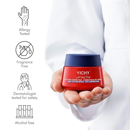 VICHY Liftactiv B3 Tone Correcting Night Cream – 4% Niacinamide + 0.15% Pure Retinol – Anti-Aging Face Cream to Even Skin Tone, Fade Dark Spots & Smooth Wrinkles – Minimizes Risk of Irritation Avelisse