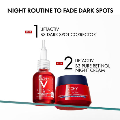 VICHY Liftactiv B3 Tone Correcting Night Cream – 4% Niacinamide + 0.15% Pure Retinol – Anti-Aging Face Cream to Even Skin Tone, Fade Dark Spots & Smooth Wrinkles – Minimizes Risk of Irritation Avelisse