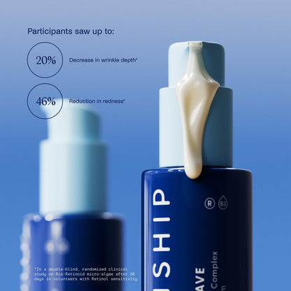 Kinship Dream Wave 2% Bio-Retinoid Overnight Ultra Hydrating Serum - Retinol Alternative for Sensitive Skin, Anti-Aging Niacinamide + Tranexamic Acid, Smooth Wrinkles, Redness Reducing Face Serum, 1 Oz