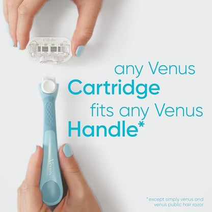 Gillette Venus Extra Smooth Razor for Women - 1 Handle + 4 Refills, 5-Blade, Ergonomic No-Slip Gel Handle & Shower Holder