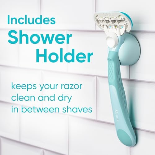 Gillette Venus Extra Smooth Razor for Women - 1 Handle + 4 Refills, 5-Blade, Ergonomic No-Slip Gel Handle & Shower Holder - görsel 10