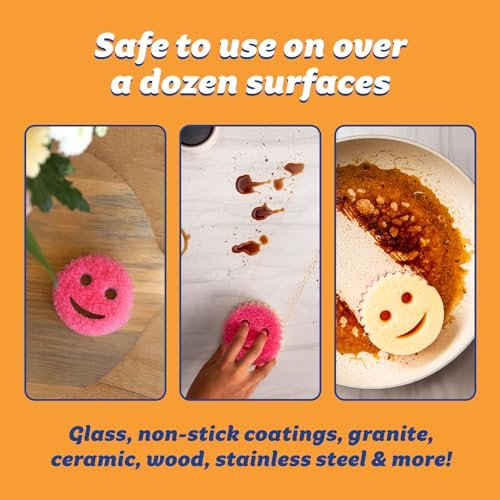 Scrub Daddy Sponges + Household Cleaning Supplies Bundle - PowerPaste, Tangerine Clean, PowErase Gel & Scrub Mommy (3 Pastes & 3 Sponges) Avelisse