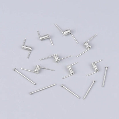 ArrErr 8 Set Hair Claw Clip Spring Replacement with Central Axle Rod for Large Medium Claw Clips Hairpin Square Rectangle Butterfly Jaw Clamp Repair Parts