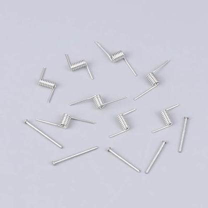 ArrErr 8 Set Hair Claw Clip Spring Replacement with Central Axle Rod for Large Medium Claw Clips Hairpin Square Rectangle Butterfly Jaw Clamp Repair Parts
