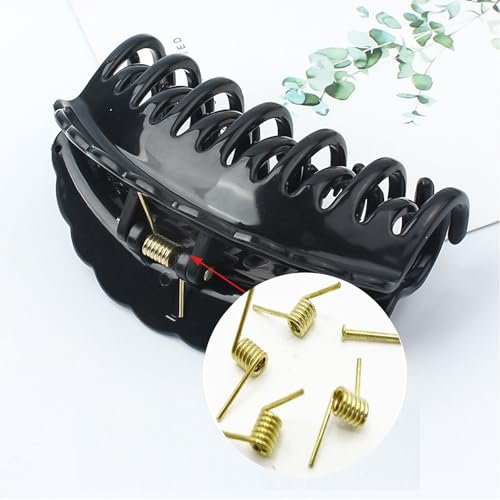 ArrErr 8 Set Hair Claw Clip Spring Replacement with Central Axle Rod for Large Medium Claw Clips Hairpin Square Rectangle Butterfly Jaw Clamp Repair Parts - görsel 12