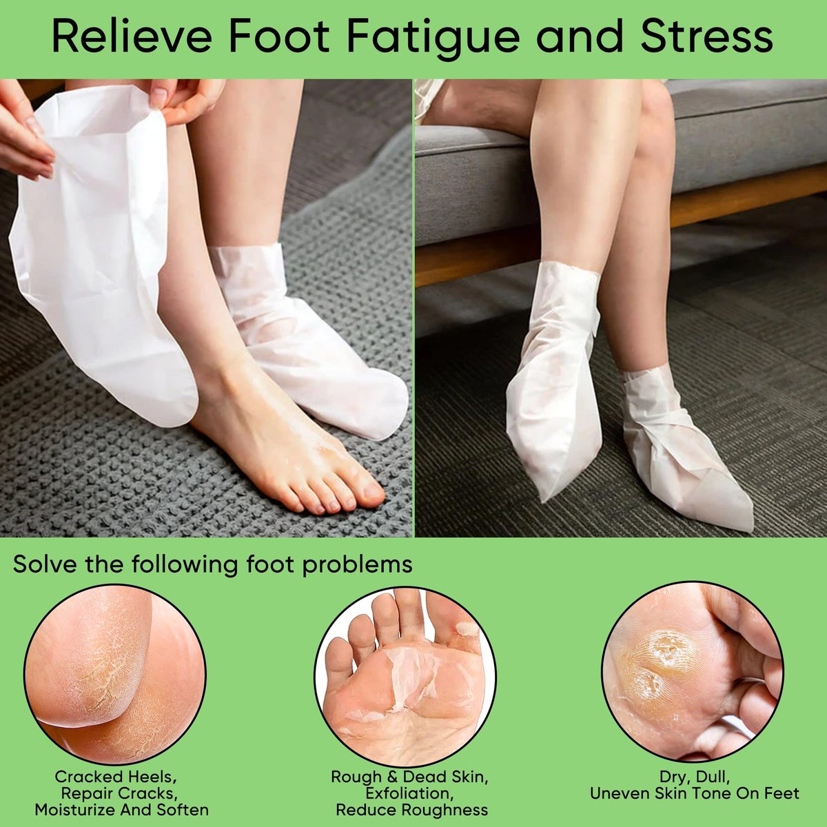 Berlaney Aloe Vera Foot Peeling Mask - Baby Feet Exfoliating Peel for Dead Skin Removal & Moisturizing Care, Dry Cracked Heels Relief, Softening Rough Feet Spa Socks, 3 Pairs Pack (Unisex) Avelisse