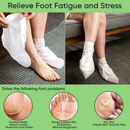 Berlaney Aloe Vera Foot Peeling Mask - Baby Feet Exfoliating Peel for Dead Skin Removal & Moisturizing Care, Dry Cracked Heels Relief, Softening Rough Feet Spa Socks, 3 Pairs Pack (Unisex) Avelisse