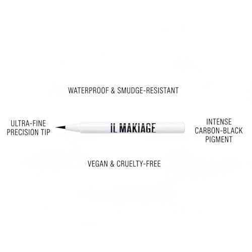 Il Makiage Black Card Waterproof Liquid Eyeliner - Black - 0.05 FL OZ Avelisse