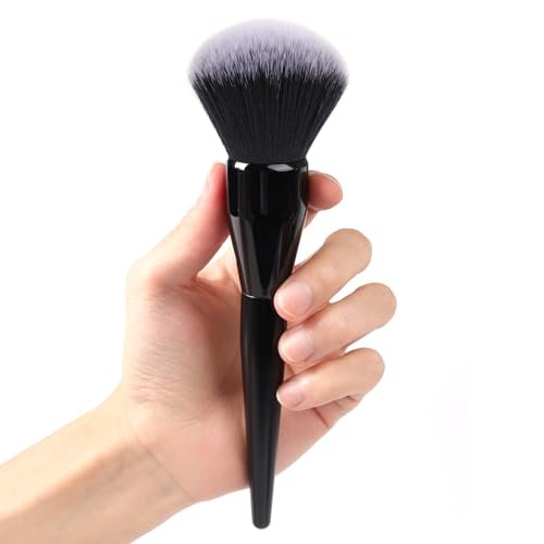 dpolla Large Powder Brush – Luxurious Synthetic Foundation Brush for Flawless Liquid, Cream & Powder Makeup Application