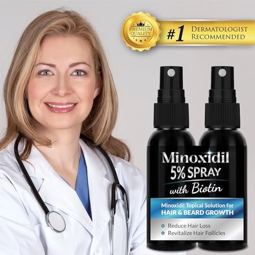 5% Minoxidil for Men and Women Hair Growth Spray - Effective Hair Regrowth Treatment for Thinning Hair and Beard (Pack of 2) - görsel 8