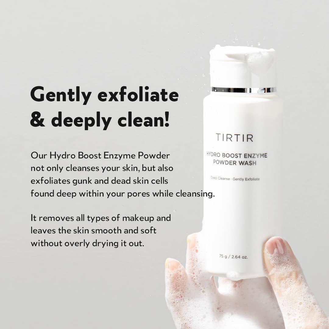 TIRTIR Hydro Boost Enzyme Cleansing Powder - Gentle Exfoliating Face Wash, 2.64 oz - görsel 9