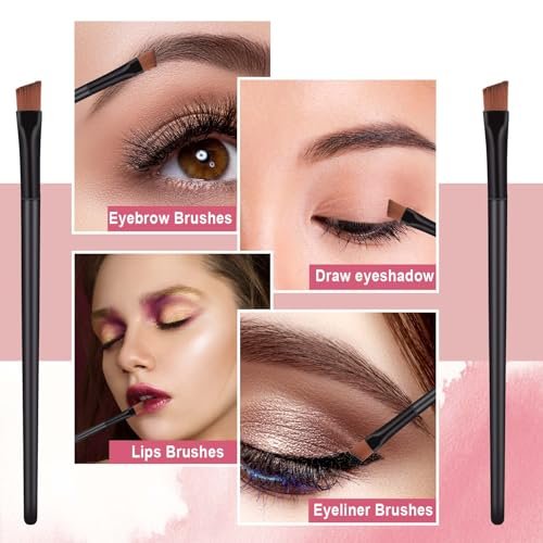 50 Pack Disposable Angled Eyebrow Brushes - Flat Tapered Eyebrow Tint Brush & Concealer Applicator for Precise Makeup Application - görsel 10