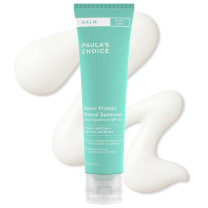 Paula's Choice CALM Barrier Protect Mineral Sunscreen SPF 30 for Sensitive, Rosacea & Eczema-Prone Skin - 2 oz Avelisse