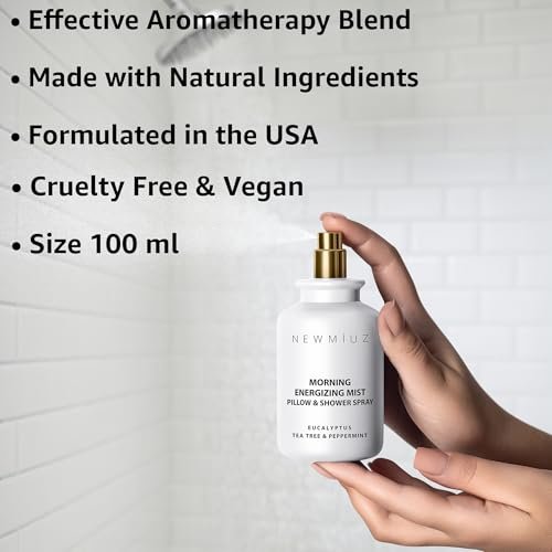 Energizing Shower & Pillow Spray Peppermint Eucalyptus Tea Tree Essential Oils Natural Fast Acting Aromatherapy Mist for Relaxation Calming Stress Clear Sinus Cooling Relief Luxury Self Care Gift - görsel 8
