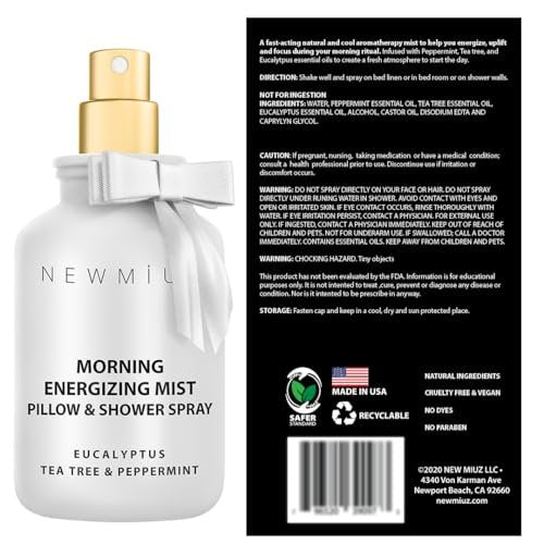 Energizing Shower & Pillow Spray Peppermint Eucalyptus Tea Tree Essential Oils Natural Fast Acting Aromatherapy Mist for Relaxation Calming Stress Clear Sinus Cooling Relief Luxury Self Care Gift - görsel 16