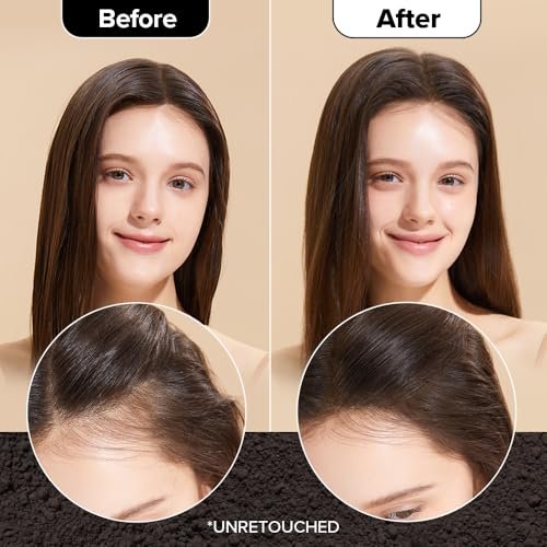I DEW CARE Biotin Clarifying Dry Shampoo - Tap Secret Dark Brown | Strengthening & Volumizing, Refillable, Non-Aerosol, Travel Size, Brunette, Korean Ginseng, 0.24 Oz Avelisse