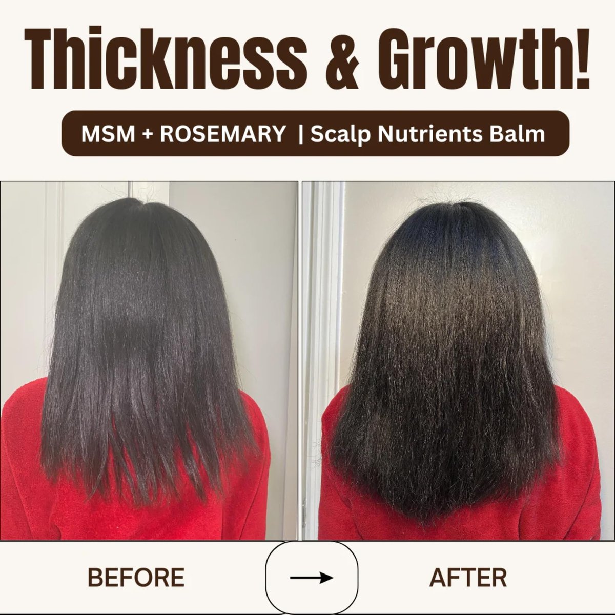 Qhemet Biologics MSM + Rosemary Scalp Nutrients Balm | Food for Hair Growth | MSM, Rosemary, Bhringraj, Castor Oil & Coconut Oil | For Dry Scalp, Thinning & Slow Growth | Vegan (4 oz) Avelisse