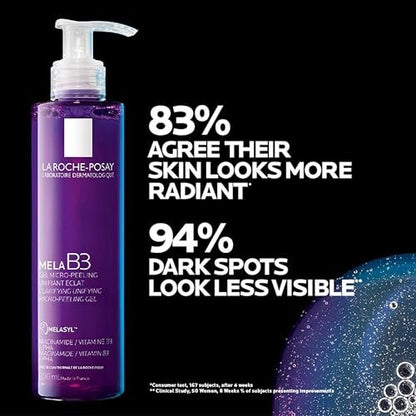 La Roche-Posay Mela B3 Gel Cleanser with Melasyl, Niacinamide & PHA – Anti-Aging Face Wash for Dark Spots, Discoloration & Post-Acne Marks – Oil-Free & Soap-Free – 6.7 Fl Oz Avelisse