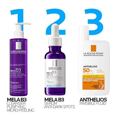 La Roche-Posay Mela B3 Gel Cleanser with Melasyl, Niacinamide & PHA – Anti-Aging Face Wash for Dark Spots, Discoloration & Post-Acne Marks – Oil-Free & Soap-Free – 6.7 Fl Oz Avelisse