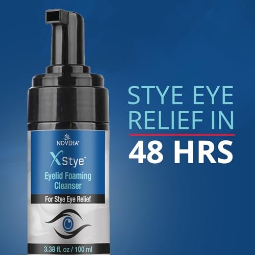 NOVEHA XStye Eyelid Foaming Cleanser – Fast Stye Relief with Tea Tree Oil, Daily Eyelid & Eyelash Wash for Dryness (3.38 fl oz / 100mL) - görsel 4