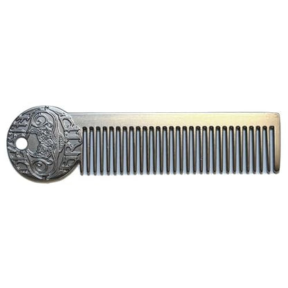 Metal Mustache & Beard Comb – Dual-Sided Pocket Comb for Men, Fine & Wide Teeth for Precise Styling – Durable, Compact, Travel-Friendly Grooming Tool for Facial Hair Care Avelisse