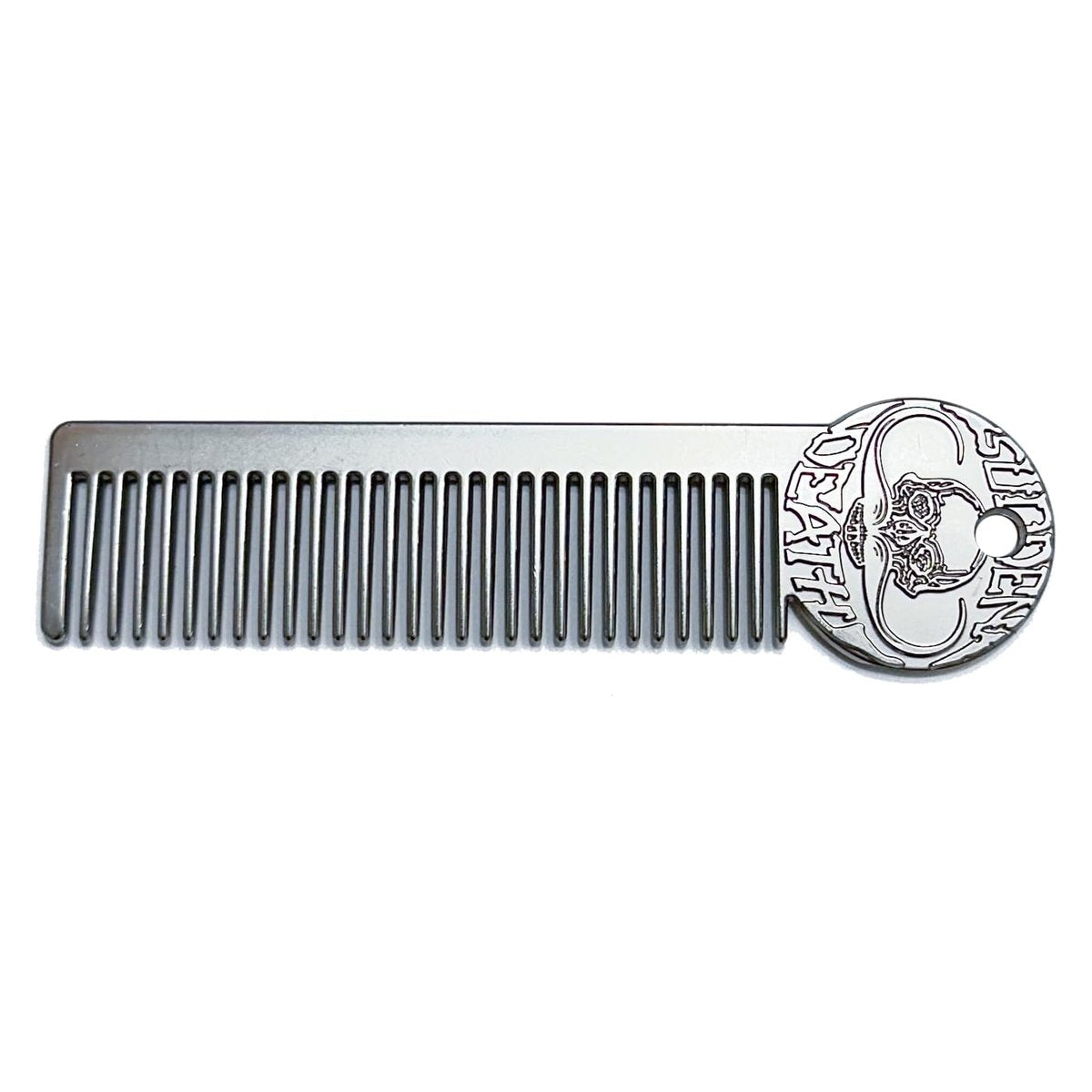 Metal Mustache & Beard Comb – Dual-Sided Pocket Comb for Men, Fine & Wide Teeth for Precise Styling – Durable, Compact, Travel-Friendly Grooming Tool for Facial Hair Care Avelisse