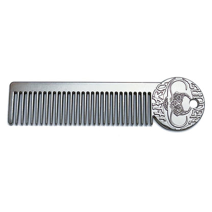 Metal Mustache & Beard Comb – Dual-Sided Pocket Comb for Men, Fine & Wide Teeth for Precise Styling – Durable, Compact, Travel-Friendly Grooming Tool for Facial Hair Care Avelisse