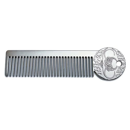 Metal Mustache & Beard Comb – Dual-Sided Pocket Comb for Men, Fine & Wide Teeth for Precise Styling – Durable, Compact, Travel-Friendly Grooming Tool for Facial Hair Care Avelisse