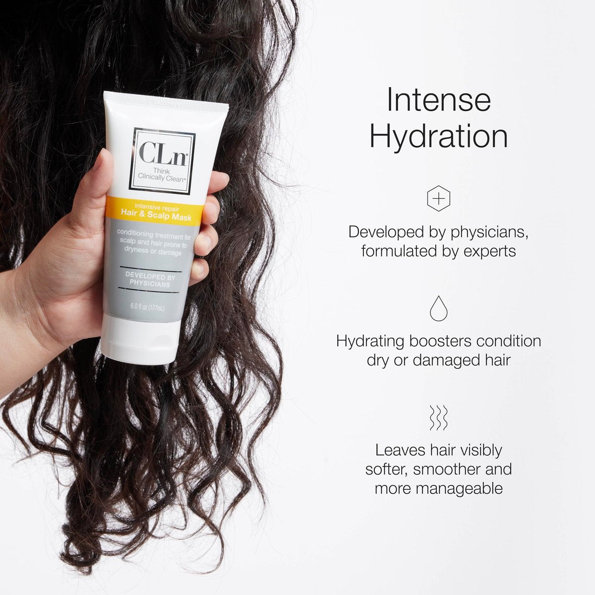 CLn Hair & Scalp Mask Conditioner - Deep Conditioner for Dry, Damaged Hair & Scalp, Paraben-Free & Dye-Free, Eucalyptus Scent, 6 fl. oz. Avelisse