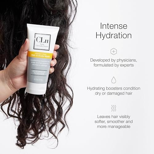 CLn Hair & Scalp Mask Conditioner - Deep Conditioner for Dry, Damaged Hair & Scalp, Paraben-Free & Dye-Free, Eucalyptus Scent, 6 fl. oz. Avelisse