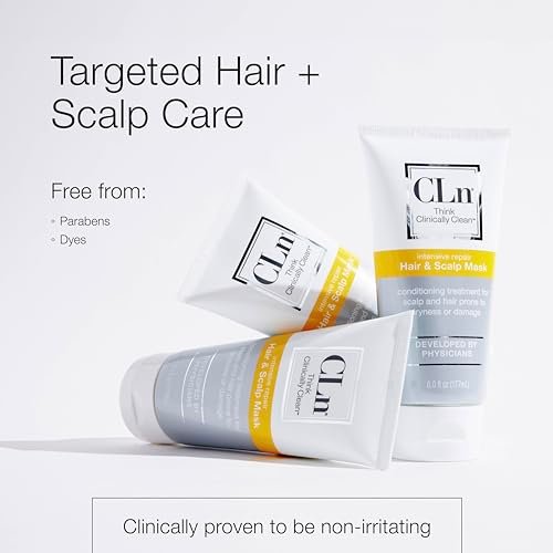 CLn Hair & Scalp Mask Conditioner - Deep Conditioner for Dry, Damaged Hair & Scalp, Paraben-Free & Dye-Free, Eucalyptus Scent, 6 fl. oz. Avelisse