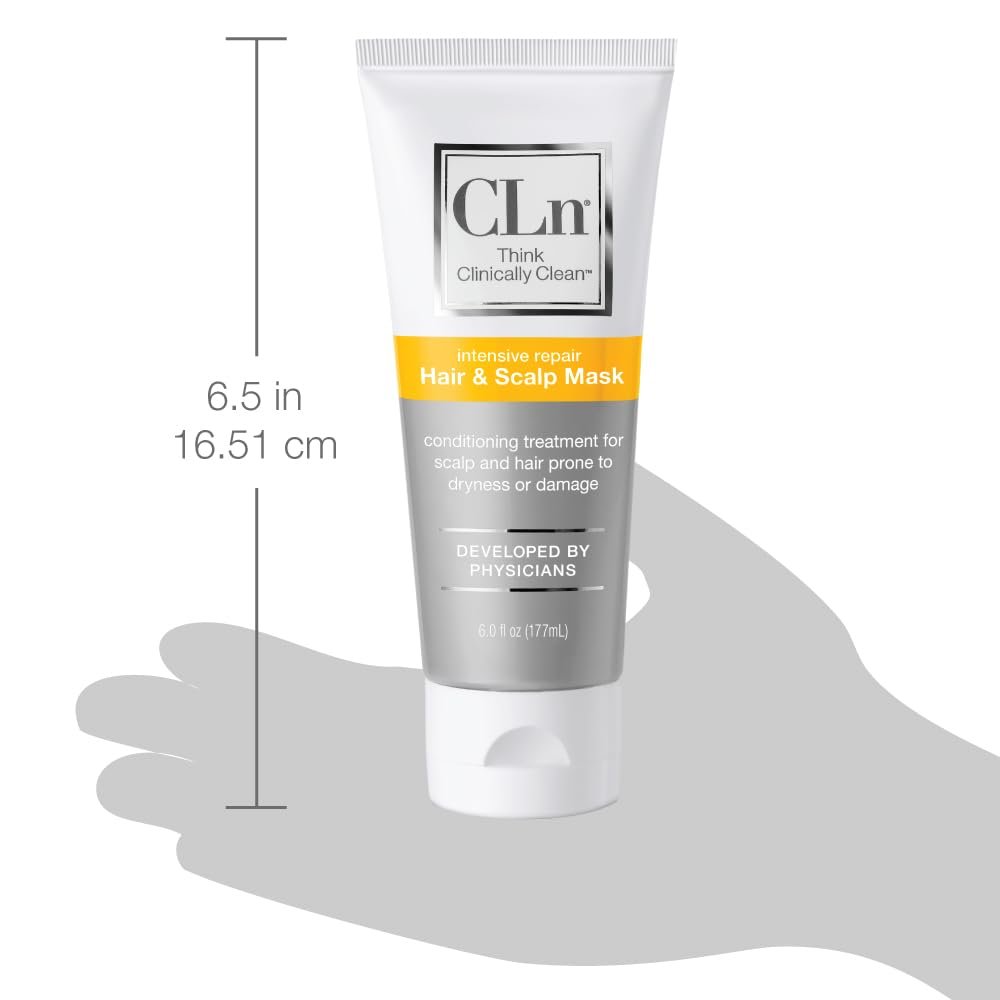 CLn Hair & Scalp Mask Conditioner - Deep Conditioner for Dry, Damaged Hair & Scalp, Paraben-Free & Dye-Free, Eucalyptus Scent, 6 fl. oz. Avelisse
