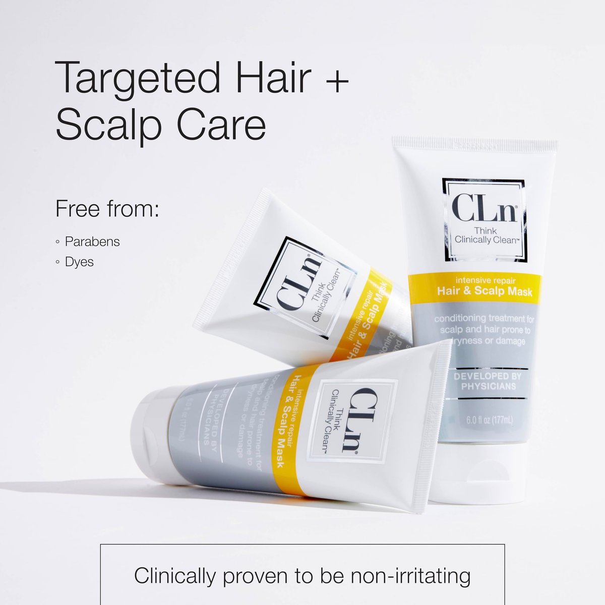 CLn Hair & Scalp Mask Conditioner - Deep Conditioner for Dry, Damaged Hair & Scalp, Paraben-Free & Dye-Free, Eucalyptus Scent, 6 fl. oz. Avelisse
