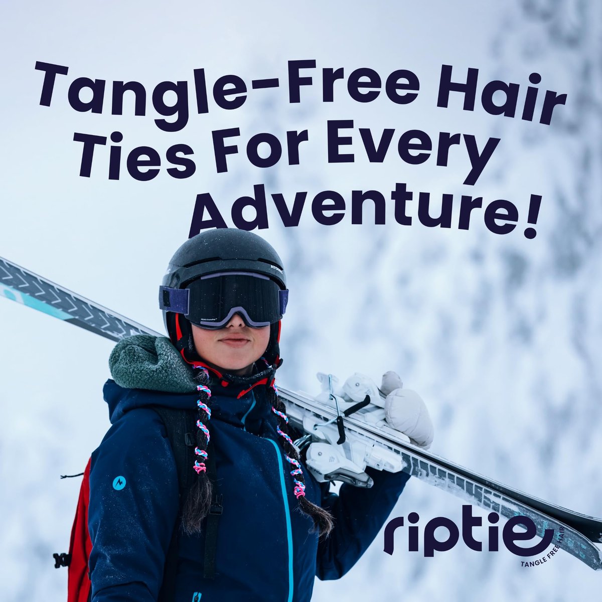 Rip Tie Extra Long Tangle-Free Hair Tie for Women – Nylon Hair Elastic for Very Long or Thick Hair – As Seen on Shark Tank – 1pc Rippled Water Avelisse