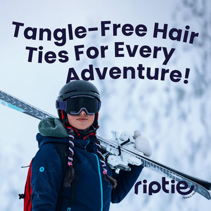 Rip Tie Extra Long Tangle-Free Hair Tie for Women – Nylon Hair Elastic for Very Long or Thick Hair – As Seen on Shark Tank – 1pc Rippled Water Avelisse