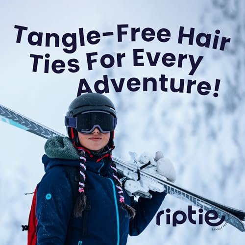 Rip Tie Extra Long Tangle-Free Hair Tie for Women – Nylon Hair Elastic for Very Long or Thick Hair – As Seen on Shark Tank – 1pc Rippled Water Avelisse