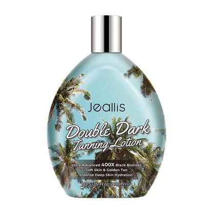 Jeallis Double Dark Indoor Tanning Bed Lotion with Bronzer – 13.5 oz | Tattoo Protecting Formula Avelisse
