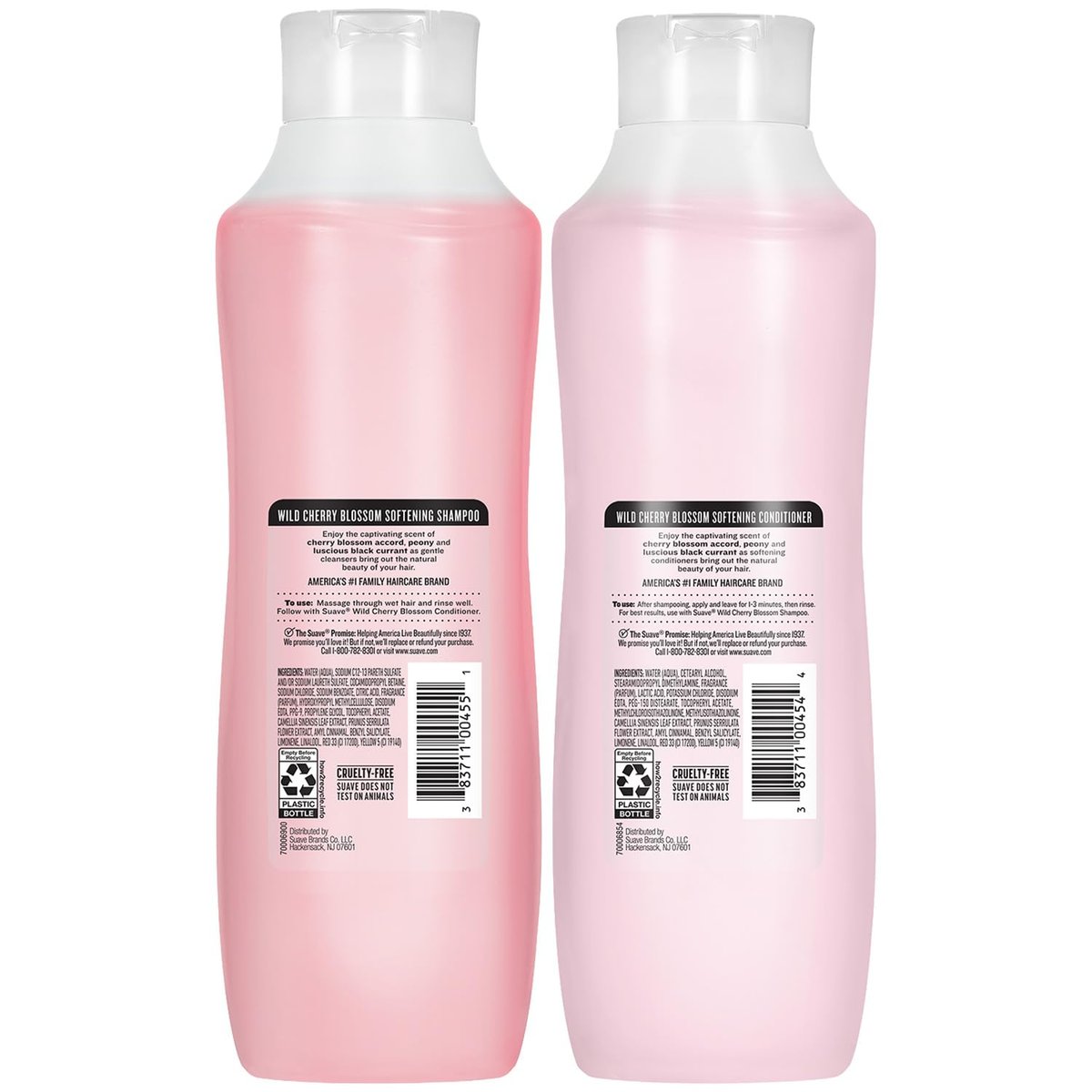 Suave Shampoo & Conditioner Set, Wild Cherry Blossom – Everyday Softening Formulas with Cherry Blossom Extract & Vitamin E, 22.5 Oz Each (2 Piece Set) Avelisse