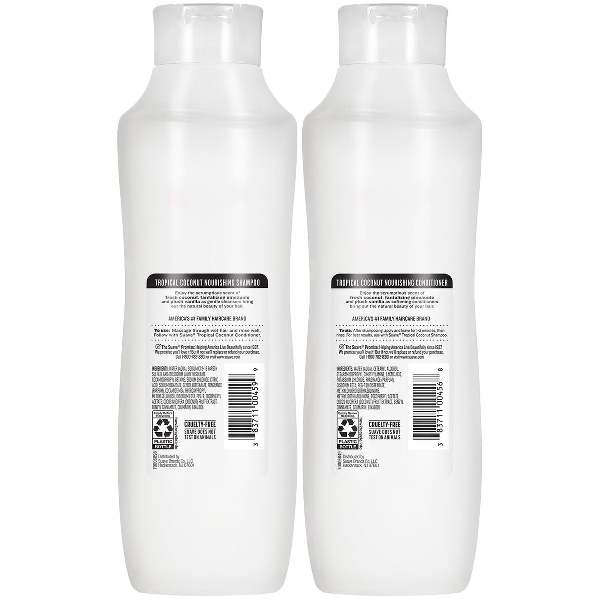 Suave Tropical Coconut Shampoo and Conditioner Set – Nourishing Formulas with Botanical Extract & Vitamin E, 22.5 oz Each (2-Piece) Avelisse