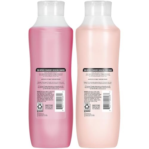Suave Shampoo & Conditioner Set, Sun-Ripened Strawberry – Everyday Energizing Formulas with Fruit Extract & Vitamin E, 22.5 Oz Each (2 Piece Set) Avelisse