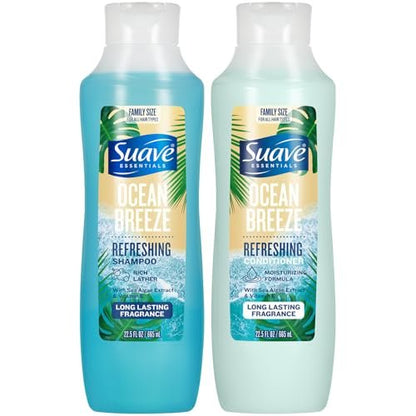Suave Shampoo & Conditioner Set - Ocean Breeze, 22.5 oz Each (2-Piece Set) with Sea Algae Extract & Vitamin E Avelisse