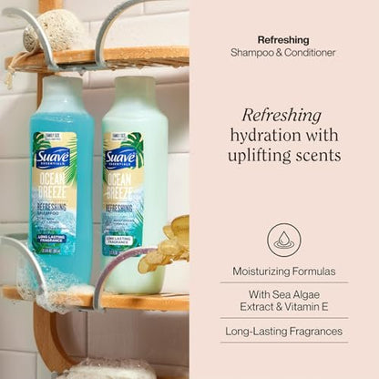Suave Shampoo & Conditioner Set - Ocean Breeze, 22.5 oz Each (2-Piece Set) with Sea Algae Extract & Vitamin E Avelisse