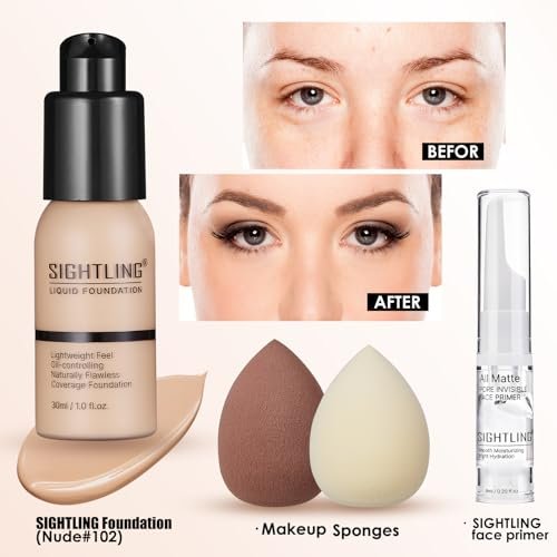 All In One Makeup Kit – Complete Travel Makeup Set for Women with Foundation, Eyeshadow Palette, Lipstick, Eyeliner, Mascara, Contour Stick & Cosmetic Brushes Avelisse