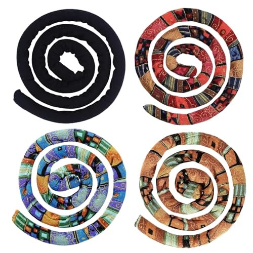 4-Piece Spiral Lock Hair Ties for Dreadlocks – Bendable Ponytail Holders with Iron Wire Core for Thick Curly Hair, Women & Men Avelisse