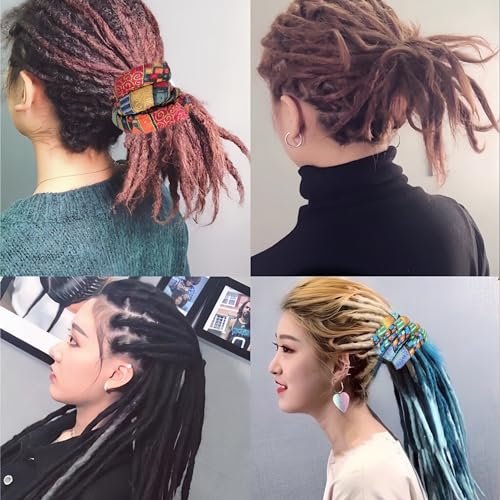 4-Piece Spiral Lock Hair Ties for Dreadlocks – Bendable Ponytail Holders with Iron Wire Core for Thick Curly Hair, Women & Men Avelisse