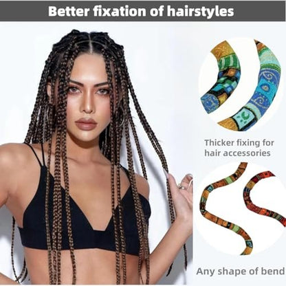 4-Piece Spiral Lock Hair Ties for Dreadlocks – Bendable Ponytail Holders with Iron Wire Core for Thick Curly Hair, Women & Men Avelisse