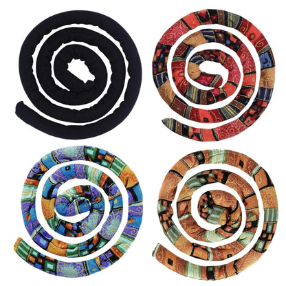 4-Piece Spiral Lock Hair Ties for Dreadlocks – Bendable Ponytail Holders with Iron Wire Core for Thick Curly Hair, Women & Men Avelisse